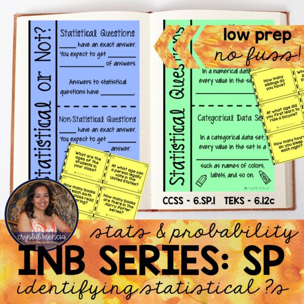 Recognizing Statistical Questions Interactive Notebook Activities (6SP1)