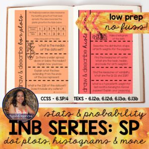 Displaying Numerical Data Interactive Notebook Activities (6SP4)
