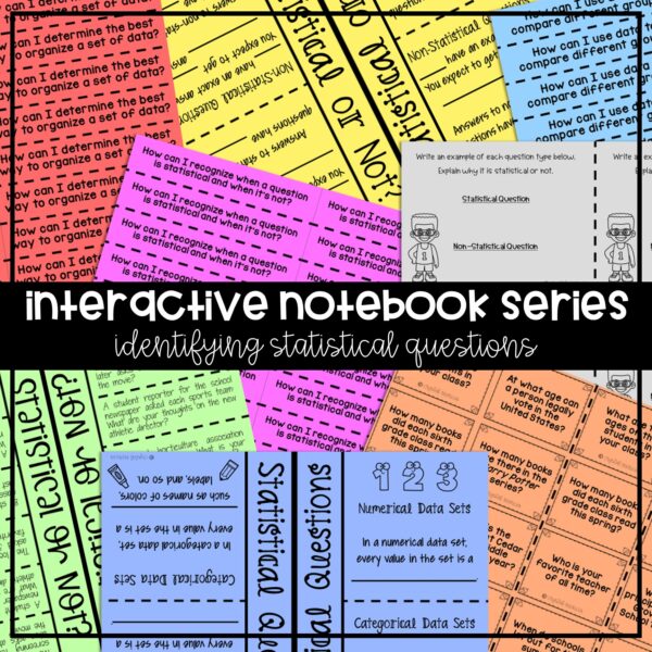 Recognizing Statistical Questions Interactive Notebook Activities (6SP1) - Image 4