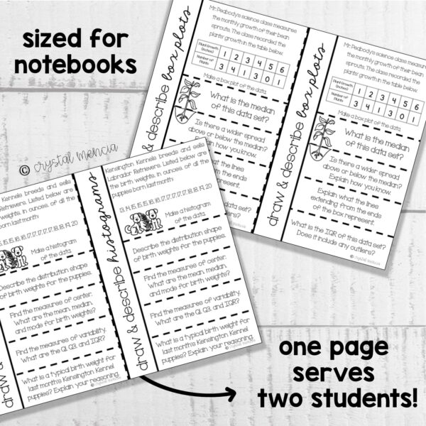 Displaying Numerical Data Interactive Notebook Activities (6SP4) - Image 2