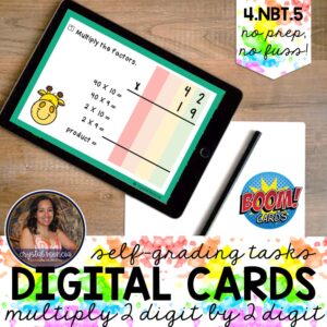 Multidigit Multiplication Boom Cards™ 2-Digit by 2-Digit (4NBT5)