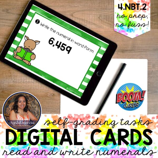 Read and Write Multidigit Numbers Boom Cards™ (4NBT2)