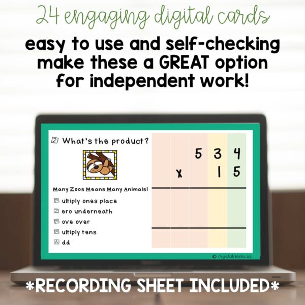 Multidigit Multiplication Boom Cards™ 3-Digit by 2-Digit (5NBT5) - Image 2