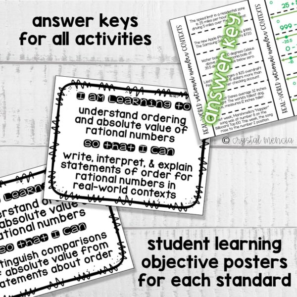 6NS7 Ordering Rational Numbers