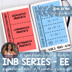 Generate Equivalent Expressions Interactive Notebook Activities (6EE3)