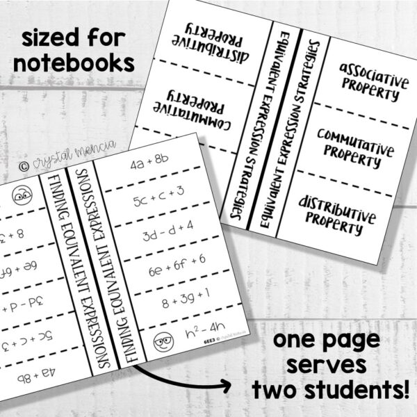 Generate Equivalent Expressions Interactive Notebook Activities (6EE3) - Image 2