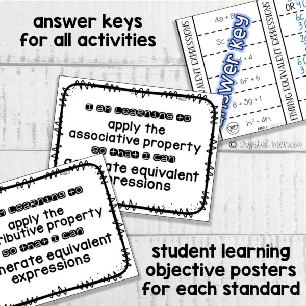 Generate Equivalent Expressions Interactive Notebook Activities (6EE3) - Image 3