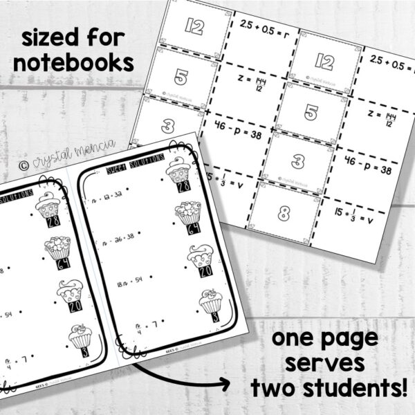 True Solutions for Equations & Inequalities Interactive Notebook Activities (6EE5) - Image 2