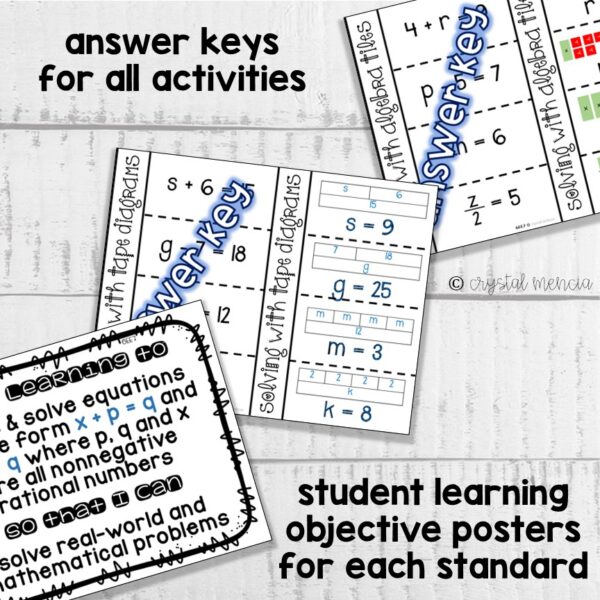 Solving One Step Equations Interactive Notebook Activities (6EE7) - Image 3