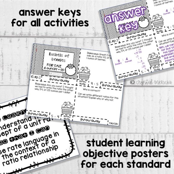 Understanding Ratios and Unit Rates Interactive Notebook Activities (6RP2) - Image 3
