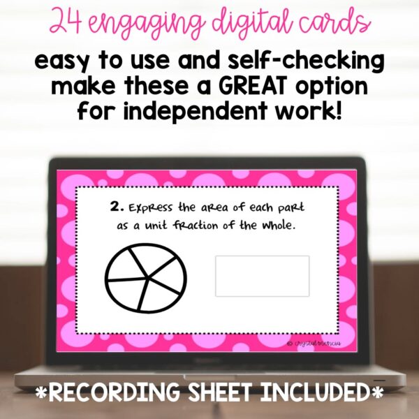 Partitioning Shapes Into Unit Fractions Boom Cards™ (3G2) - Image 2
