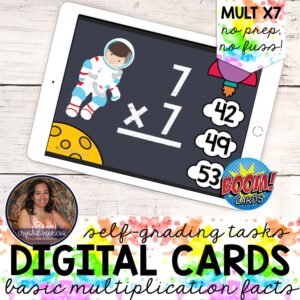 Basic Multiplication Fast Facts x7 Boom Cards™