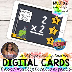 Basic Multiplication Fast Facts x2 Boom Cards™