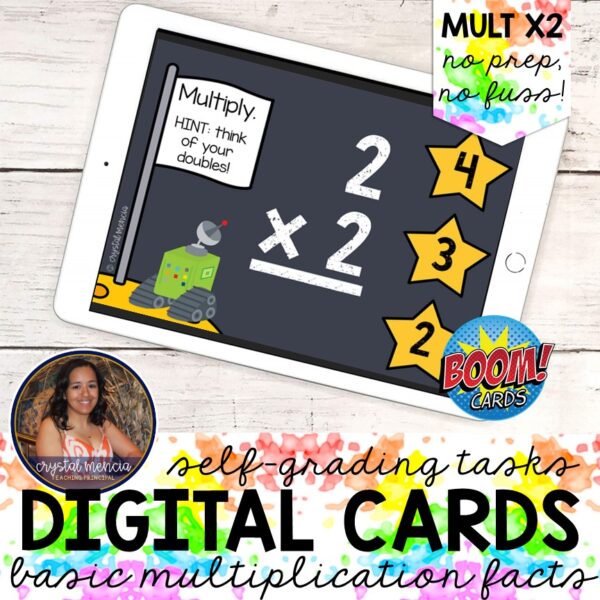 Basic Multiplication Fast Facts x2 Boom Cards™