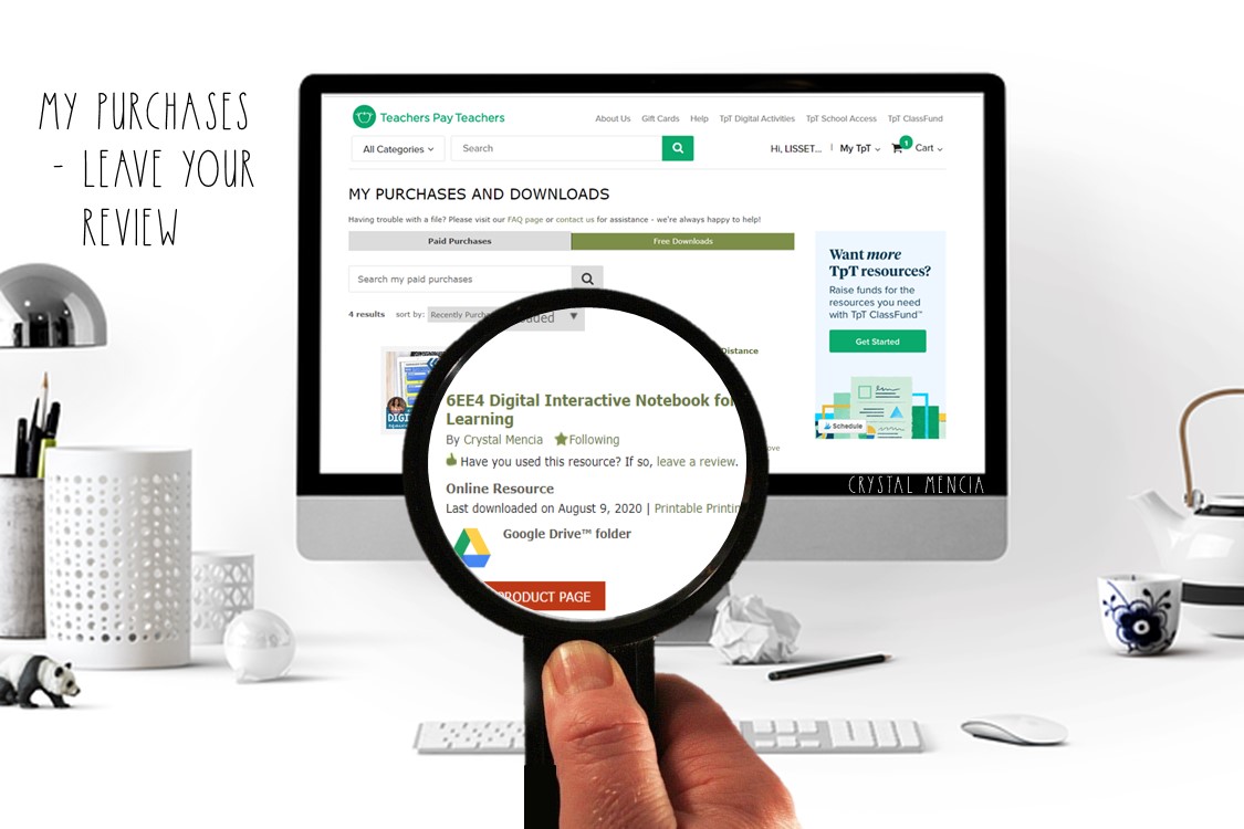 Leave TpT Feedback and Earn Free Cash Credit! - Crystal Mencia Scheidt