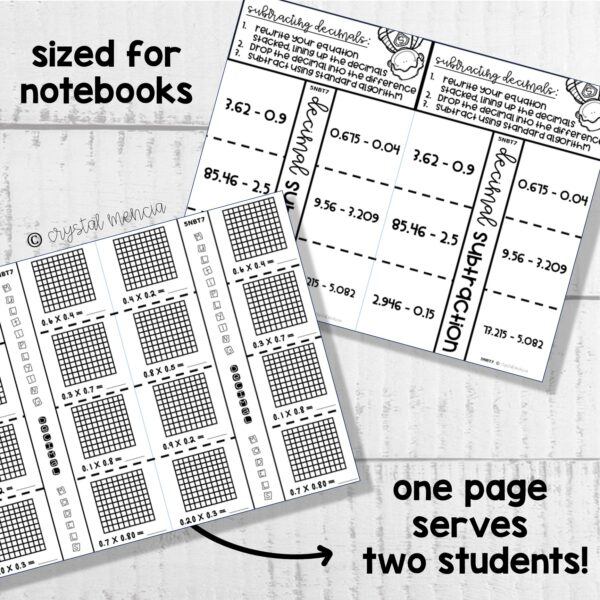decimal operations interactive notebook