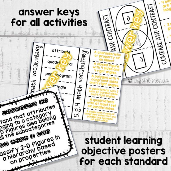 Classifying 2-D Shapes activities