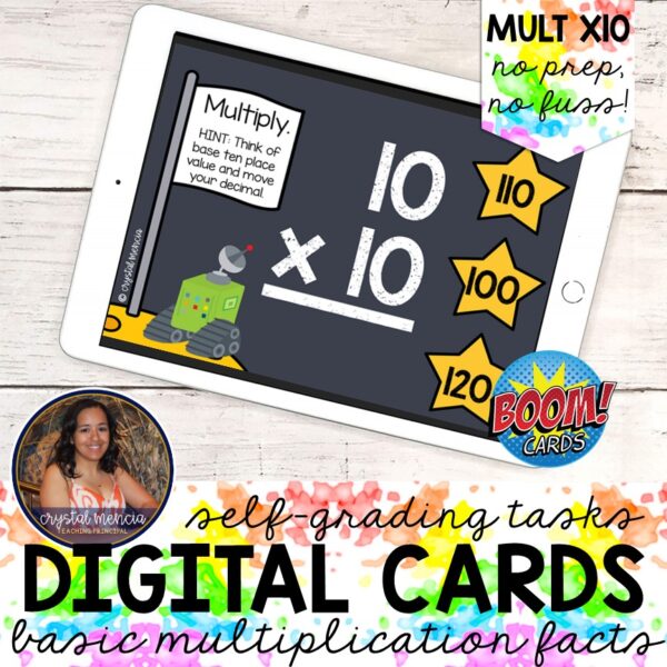 Basic Multiplication Fast Facts x10 Boom Cards™