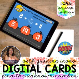 Find the Unknown Number: Addition & Subtraction Pumpkin Boom Cards™ (1OA8)