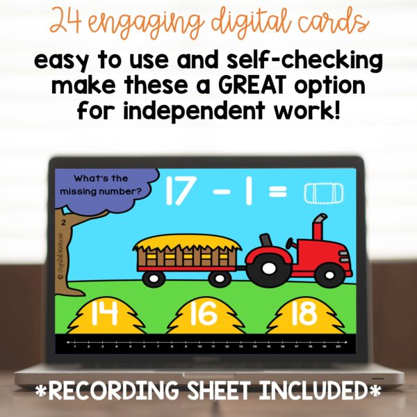 Find the Unknown Number: Addition & Subtraction Farm Boom Cards™ (1OA8) - Image 2