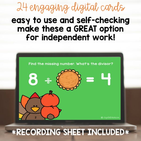 Find the Unknown Number: Multiplication & Division Turkey Boom Cards™ - Image 2