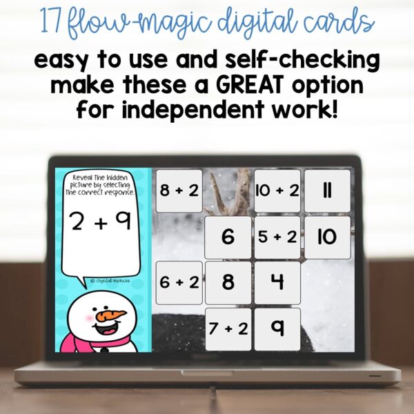 Adding 2 Fact Fluency Reveal a Picture Boom Cards™ (1.OA.1 & K.OA.2) - Image 2
