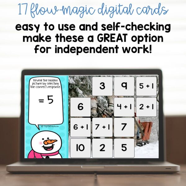 Adding 1 Fact Fluency Reveal a Picture Boom Cards™ (1.OA.1 & K.OA.2) - Image 2