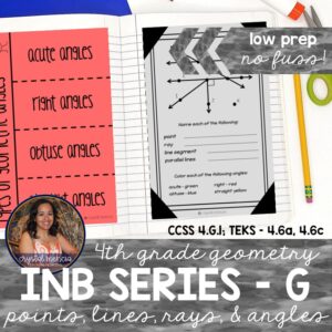 4G1 Points, Lines, Rays, and Angles Interactive Notebook Series