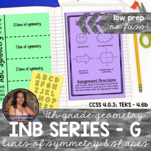 Lines of Symmetry and 2D Shapes Interactive Notebook Series (4G3)