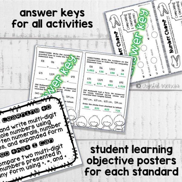 4NBT2 Read, Write, & Compare Numbers Interactive Notebook Series - Image 3