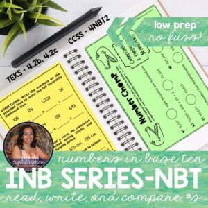 4NBT2 Read, Write, & Compare Numbers Interactive Notebook Series