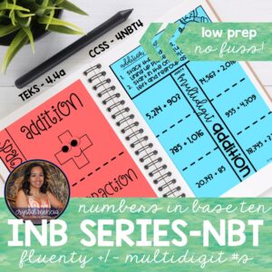 4NBT4 Add & Subtract Multidigit Numbers Interactive Notebook Series
