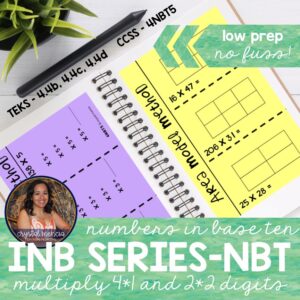 4NBT5 Multidigit Multiplication Interactive Notebook Series