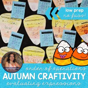 Order of Operations Fall Math Craft (5OA1)