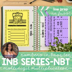 Multi-Digit Multiplication Interactive Notebook Series (5NBT5)