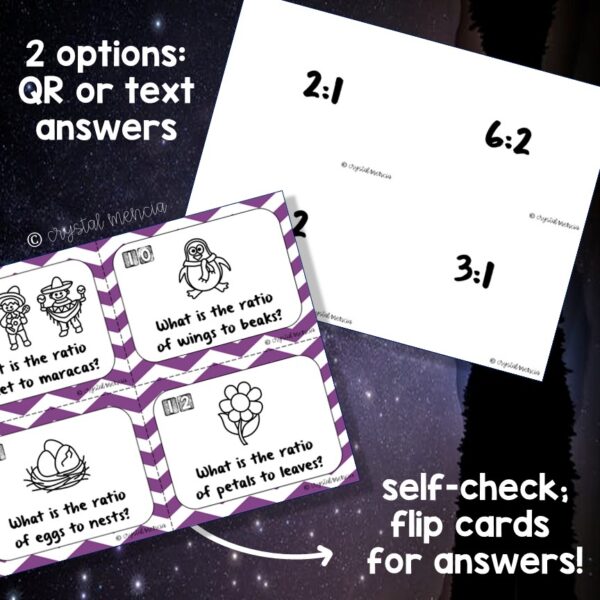 6RP1 Expressing and Writing Ratios QR Math Task Cards - Image 3