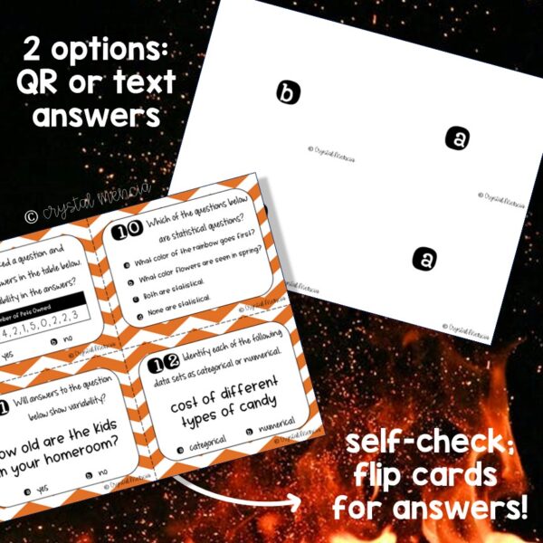 6SP1 Identifying Statistical Questions QR Math Task Cards - Image 3