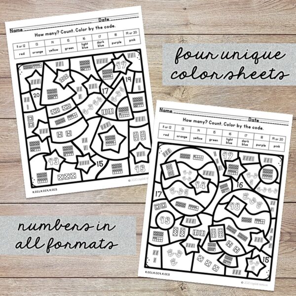 Counting 11 to 20 Color by Code New Year - Image 2