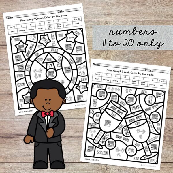 Counting 11 to 20 Color by Code New Year - Image 3