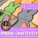Order of Operations and Powers of Ten Spring Math Craft (5NBT2)